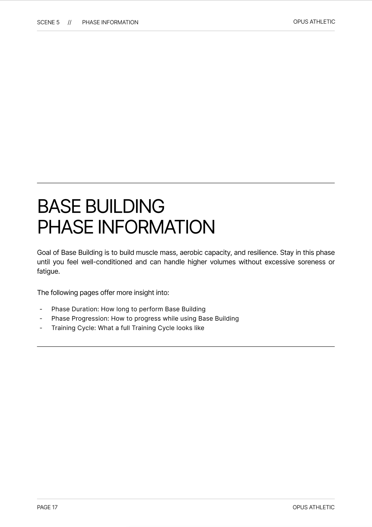 True Athlete – Phase 1: Base Building