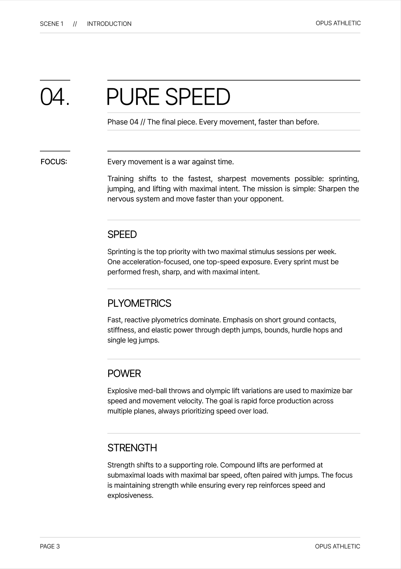 True Athlete – Phase 4: Pure Speed