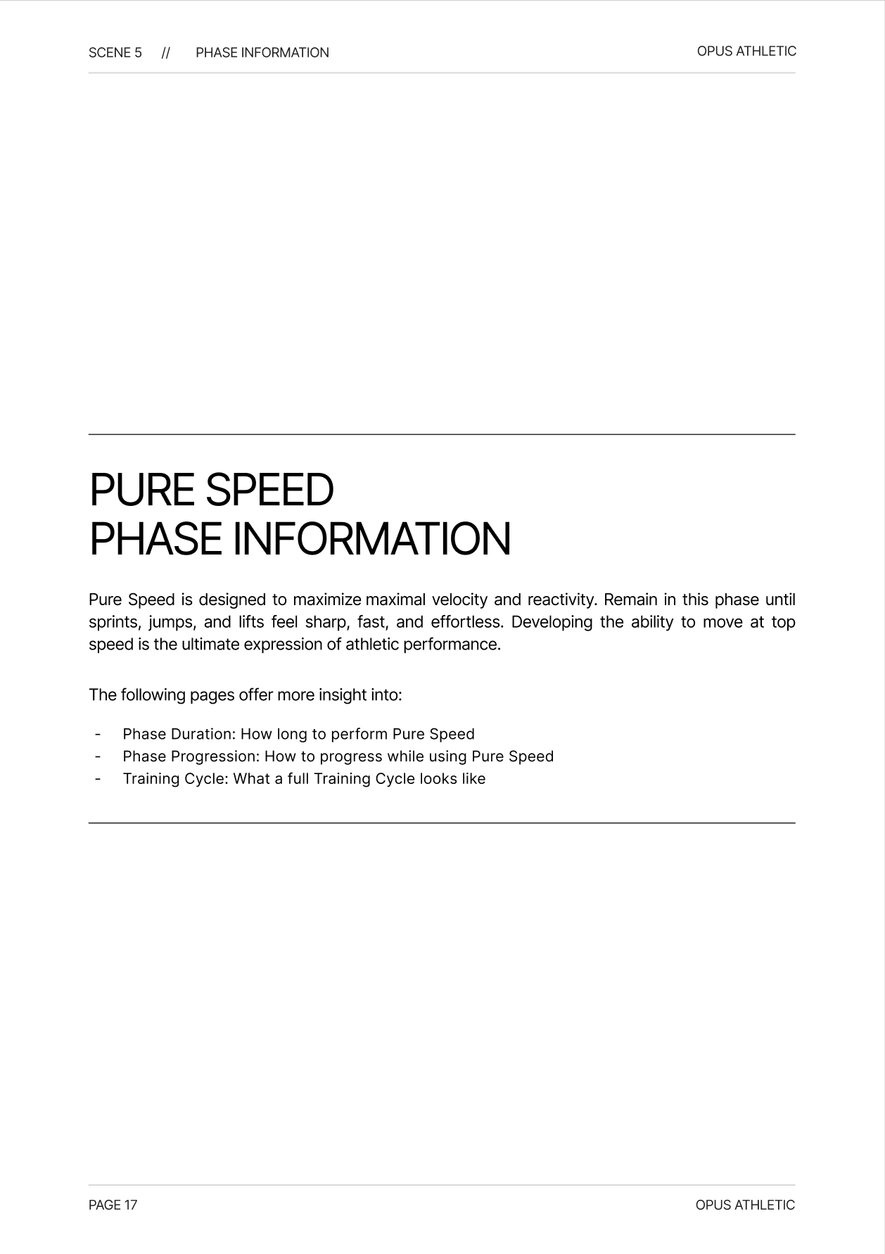True Athlete – Phase 4: Pure Speed