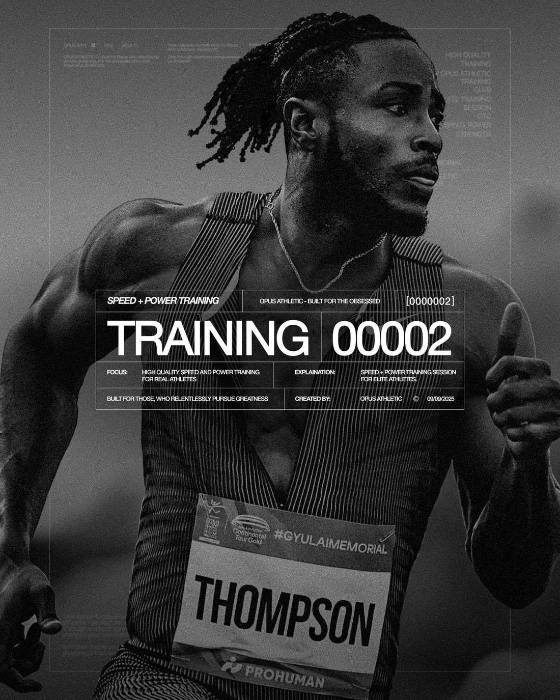 Athlete Sprinting and Power Training Session