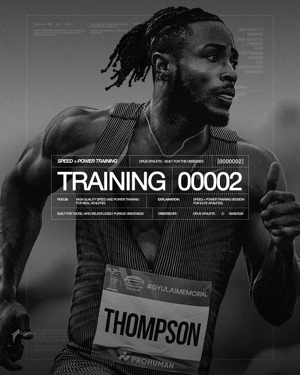 Athlete Sprinting and Power Training Session