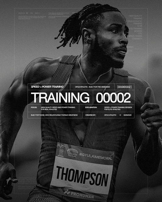 Athlete Sprinting and Power Training Session